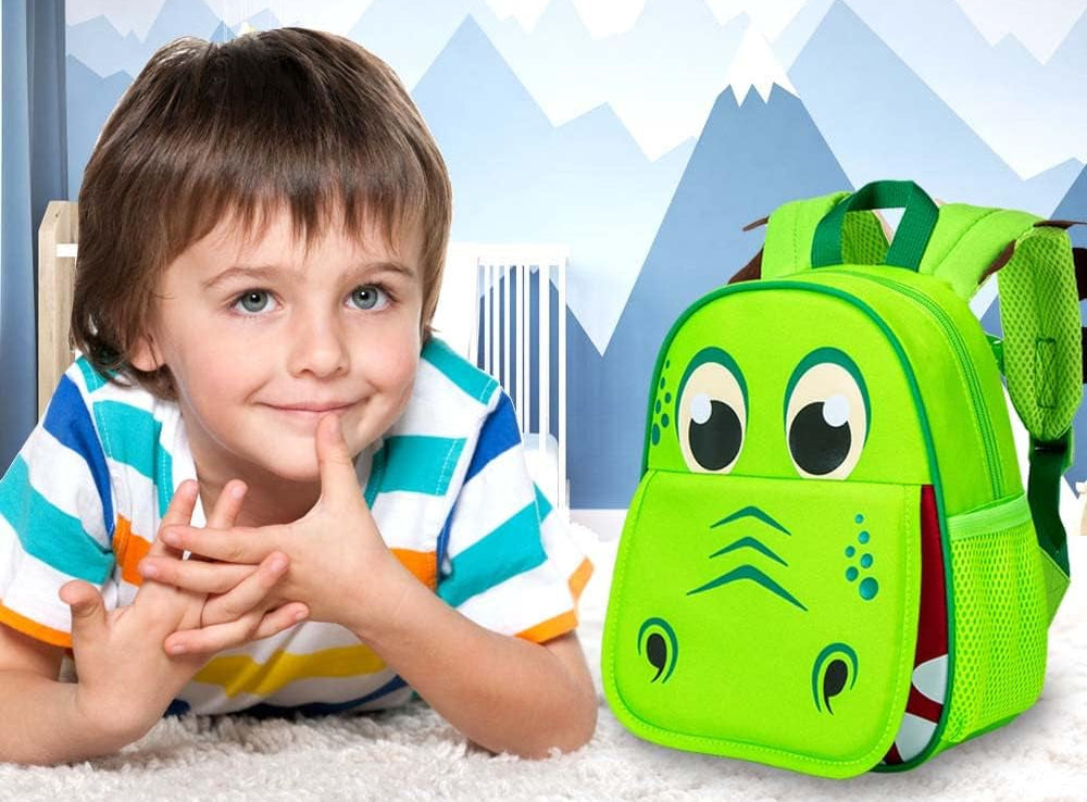 Toddler Backpack Leash, 9.5" Safety Harness Dinosaur Bag - Removable Tether