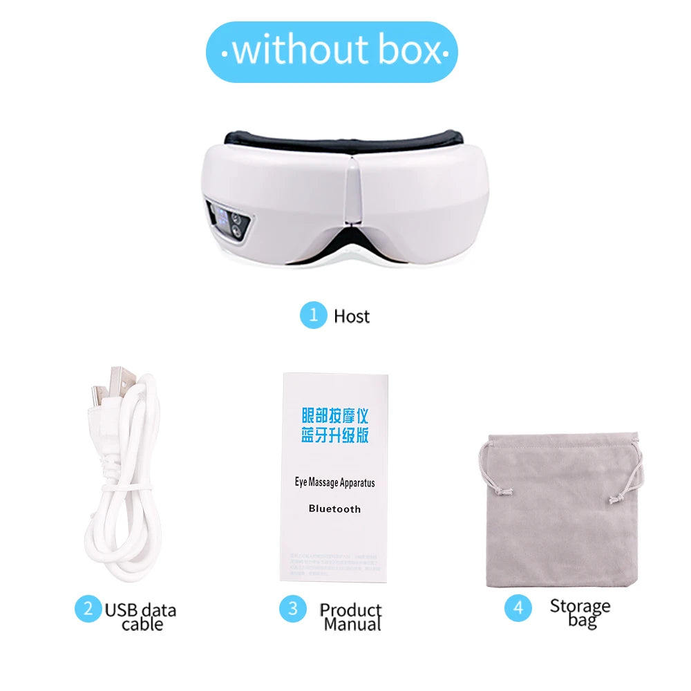 6D Smart Eye Massager Vibration Airbag Compress Eye Care Instrument Bluetooth Music Eye Massage Glasses Eye Relax Fatigue