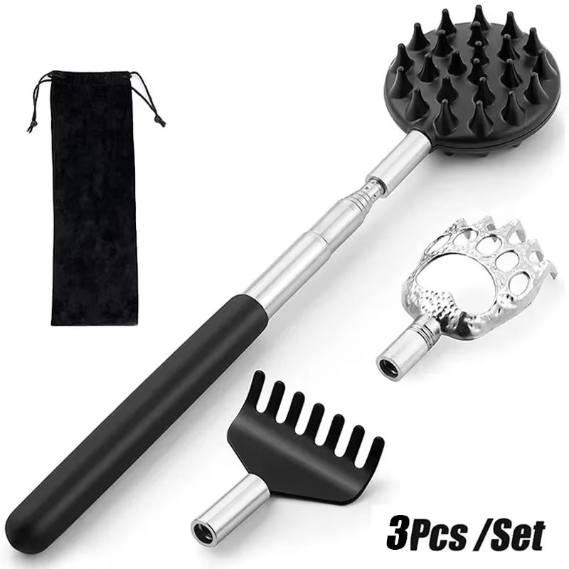 1/3/5PCS Back Scratcher Telescopic Scratching Massage Tool Back Scratcher Scraper Extendable Telescoping Itch Massage Relaxation
