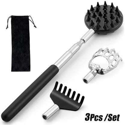 1/3/5PCS Back Scratcher Telescopic Scratching Massage Tool Back Scratcher Scraper Extendable Telescoping Itch Massage Relaxation