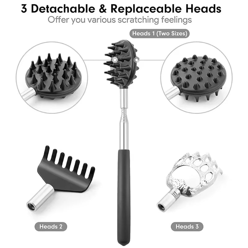 1/3/5PCS Back Scratcher Telescopic Scratching Massage Tool Back Scratcher Scraper Extendable Telescoping Itch Massage Relaxation